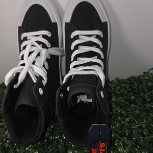 Levi's Black and White High-Top Kids Sneakers